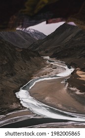 The Zanskar River is the first major tributary of the Indus River, equal or greater in volume than the main river, which flows entirely with Ladakh, India.It originates northeast of the Great Himalaya