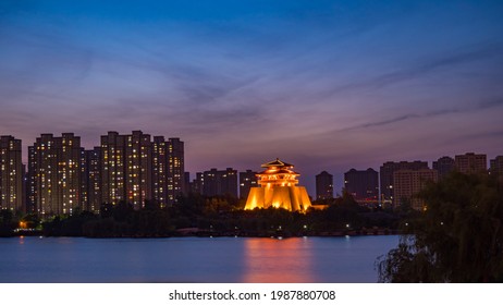 Zaozhuang, China, June 8, 2021, city night view