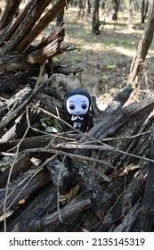 Zaporizhzhia, Ukraine - October 1, 2021: Illustrative Editorial Of Funko Pop Action Figure Of Wednesday Addams From Animated Film 