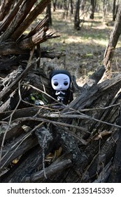 Zaporizhzhia, Ukraine - October 1, 2021: Illustrative Editorial Of Funko Pop Action Figure Of Wednesday Addams From Animated Film 