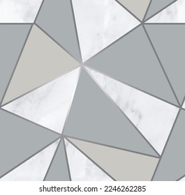 Zara Seamless Pattern delicate grayTriangles with Lines