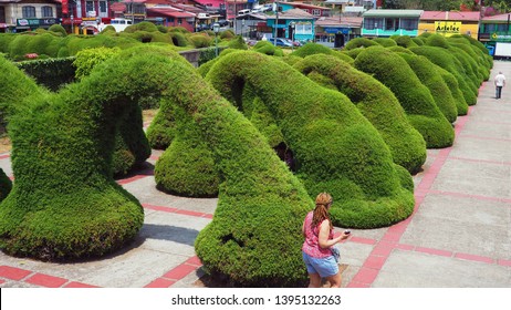 Zarcero / Costa Rica - May 3, 2019: A Topiary Carved By The Master Sculptor Evangelista Blanco In Zarcero, Costa Rica.