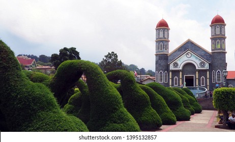 Zarcero / Costa Rica - May 3, 2019: A Topiary Carved By The Master Sculptor Evangelista Blanco In Zarcero, Costa Rica.