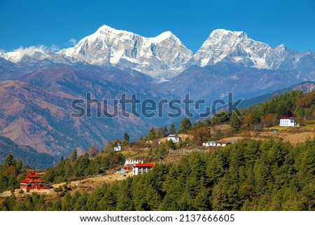 Za-Sa or Zasa Monastery near Salleri vilage and Himalayas mountains, Solukhumbu, Nepal 