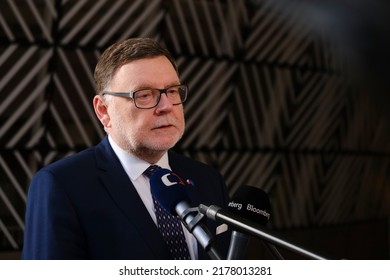 Zbynek Stanjura ,Minister For Finance Arrives To Attend In An Economic And Financial Affairs Council Configuration (ECOFIN) In Brussels, Belgium On July 12, 2022.