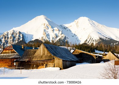 Zdiar And Belianske Tatry (Belianske Tatras) In Winter, Slovakia