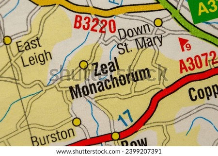 Zeal Monachorum, Devon, England, United Kingdom atlas local map town and district plan name