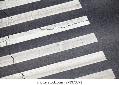 Zebra Crossing By Top View