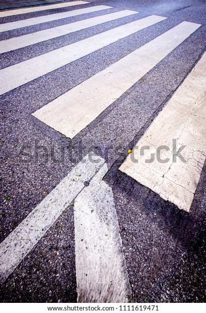 zebra crossing at a\
street