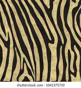 zebra with gold stripes