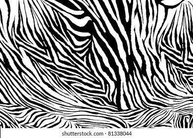 Zebra Texture Fabric Style.