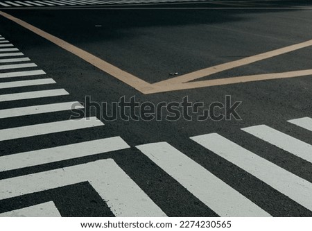 Zebracross line from the corner
