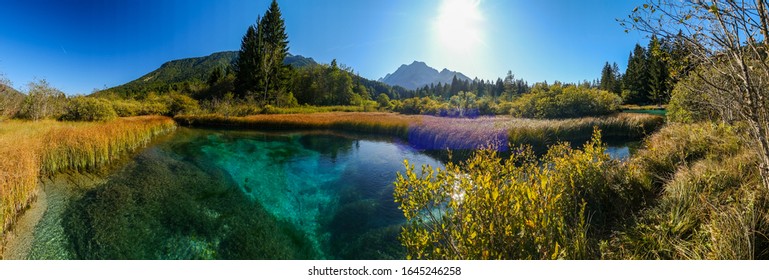 Zelenci - Sava Dolinka River Source In Green Lake