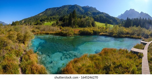 Zelenci - Sava Dolinka River Source In Green Lake