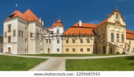 Zeliv Premonstratensian monastery, Trckuv hrad and Abbey, baroque architecture by Jan Blazej Santini Aichel, Pelhrimov District in the Vysocina Region of the Czech Republic