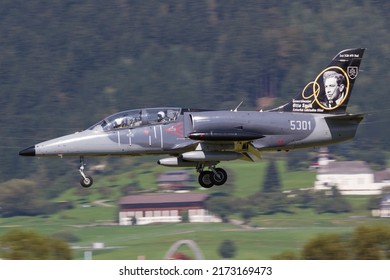 Zeltweg, Austria - 09.01.2016: A L-159 ALCA Light Combat Military Jet Aircraft Of Czech Air Force Landing In Zeltweg In Austria