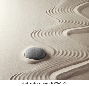zen buddhism spiritual japanese rock garden abstract harmony and balance concept for purity concentration spirituality meditation tao spa therapy relaxation sand and stone
