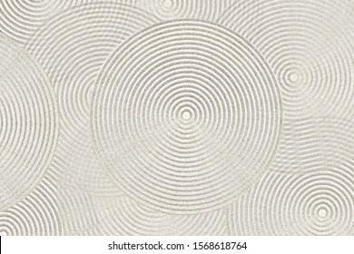 Zen Circle Pattern In Sand