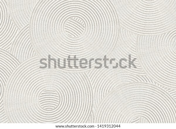 Zen circle pattern in\
sand