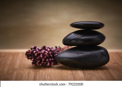 zen, hot massage stone