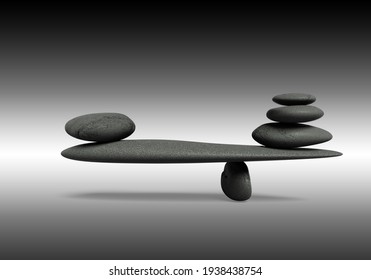 Zen like stone balance concept