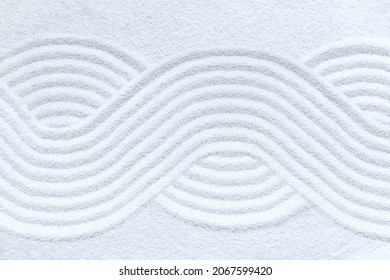 Zen Pattern In White Sand