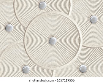 Zen Sand Pattern Close Up