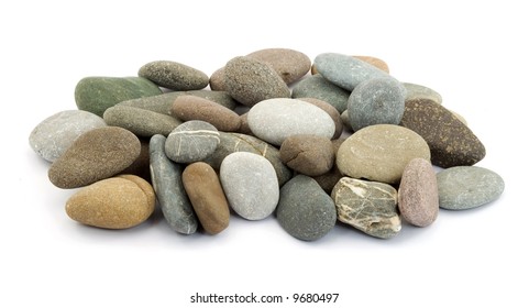 Zen Stones On Pile Studio Isolated