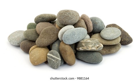 Zen Stones On Pile Studio Isolated