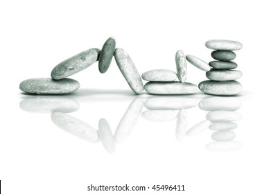 a zen stones on a white background