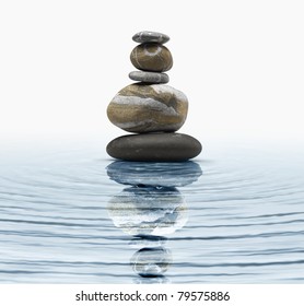 Zen Stones In Water