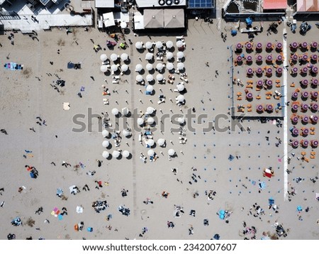 Similar – Aerial Summer View Of Crowded Beach Full Of People