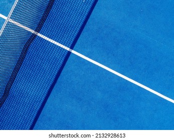 zenithal aerial view of a paddle tennis court - Shutterstock ID 2132928613