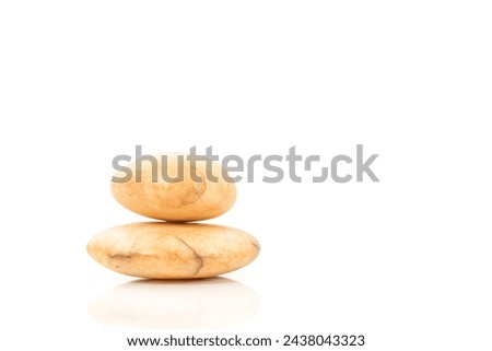 Zen-like stone for spa on white background