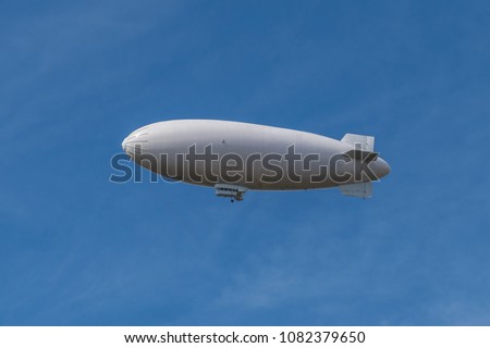 zeppelin in the blue sky