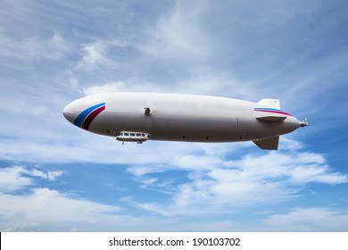 Zeppelin Dirigible Airship In Sky