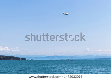 Zeppelin fly over the Bodensee