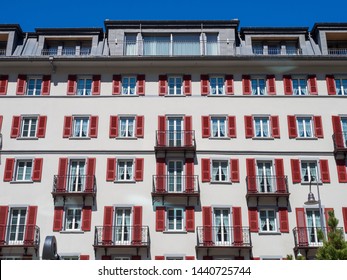 Zermat, Switzerland - May 31st 2019: Grand Hotel Zermatterhof Is One The Luxury Hotel In Zermatt City, Switzerland.