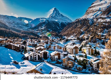 Zermatt & Matterhorn Mountain - Shutterstock ID 1176449773