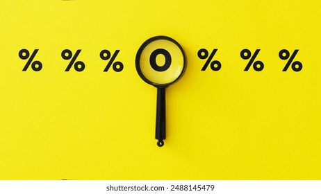 Zero commission, No commission, low payment percentage. No hidden fees. Zero percentage. Commission and banking concept