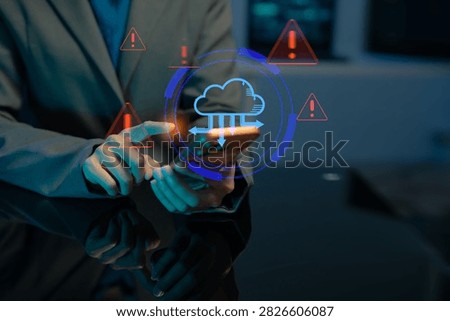 Zero trust security concept Person using computer and tablet with zero trust icon on virtual screen of Data businesses.in office.