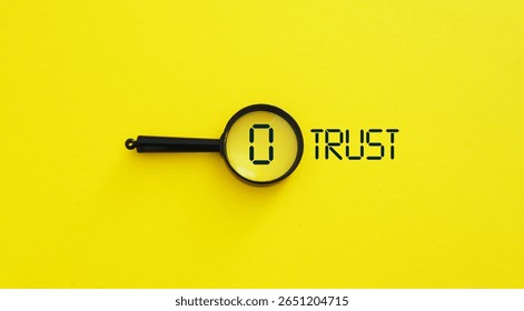 Zero trust security concept is shown using a text