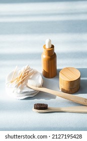 Zero Waste Beauty Products. Set Of Natural Toiletries, Bath Cosmetics For Sustainable Lifestyle.