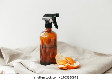 Zero Waste Natural Home Cleaner, Orange Peel Infused Vinegar For All Purpose Cleaning.