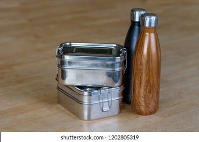 Zero Waste Plastic Free Lunch Boxes With Drink Bottles 