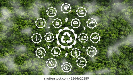Zero waste,net zero concept. Carbon neutral. Climate neutral long term strategy. Sustainable business development. Reuse Reduce Recycle symbol.Conscious consumption. Waste management. Earth day banner - Shutterstock ID 2264620289