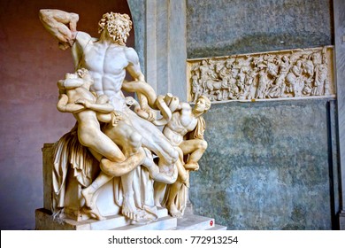 Zeus Sculpture Front View. The Vatican Museum, Rome, Italy