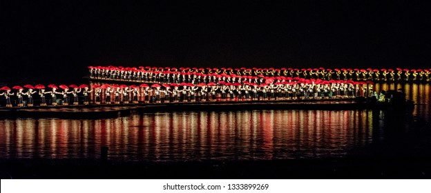 Zhang Yimou Light Show In Yangshuo, October 18th, 2016, Guilin, China.