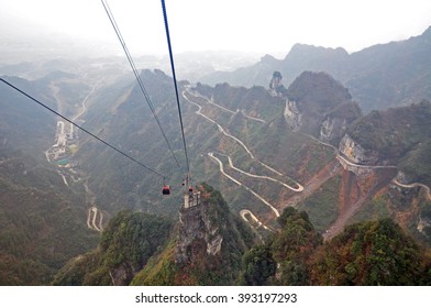 View Tianmen Mountain Winding Road Longest Stock Photo 414682057 ...