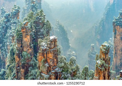 
Zhangjiajie National Forest Park After Snow